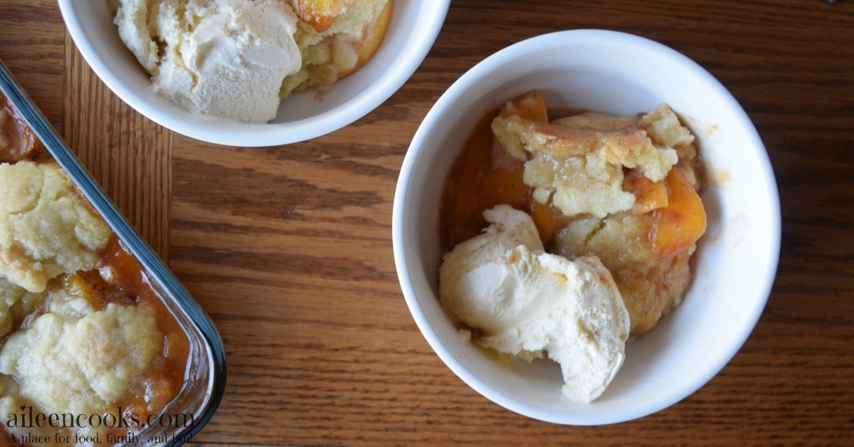 I make this peach cobbler recipe every year and have even made it with frozen peaches in winter to get my "fix". Ha!