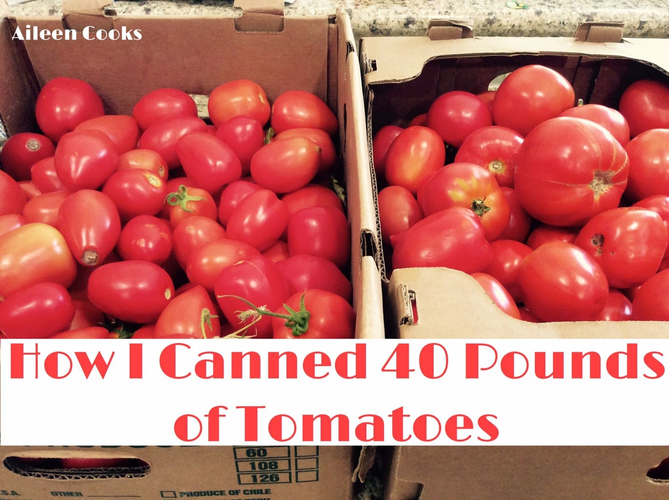 How I canned 40 pounds of tomatoes | Aileen Cooks