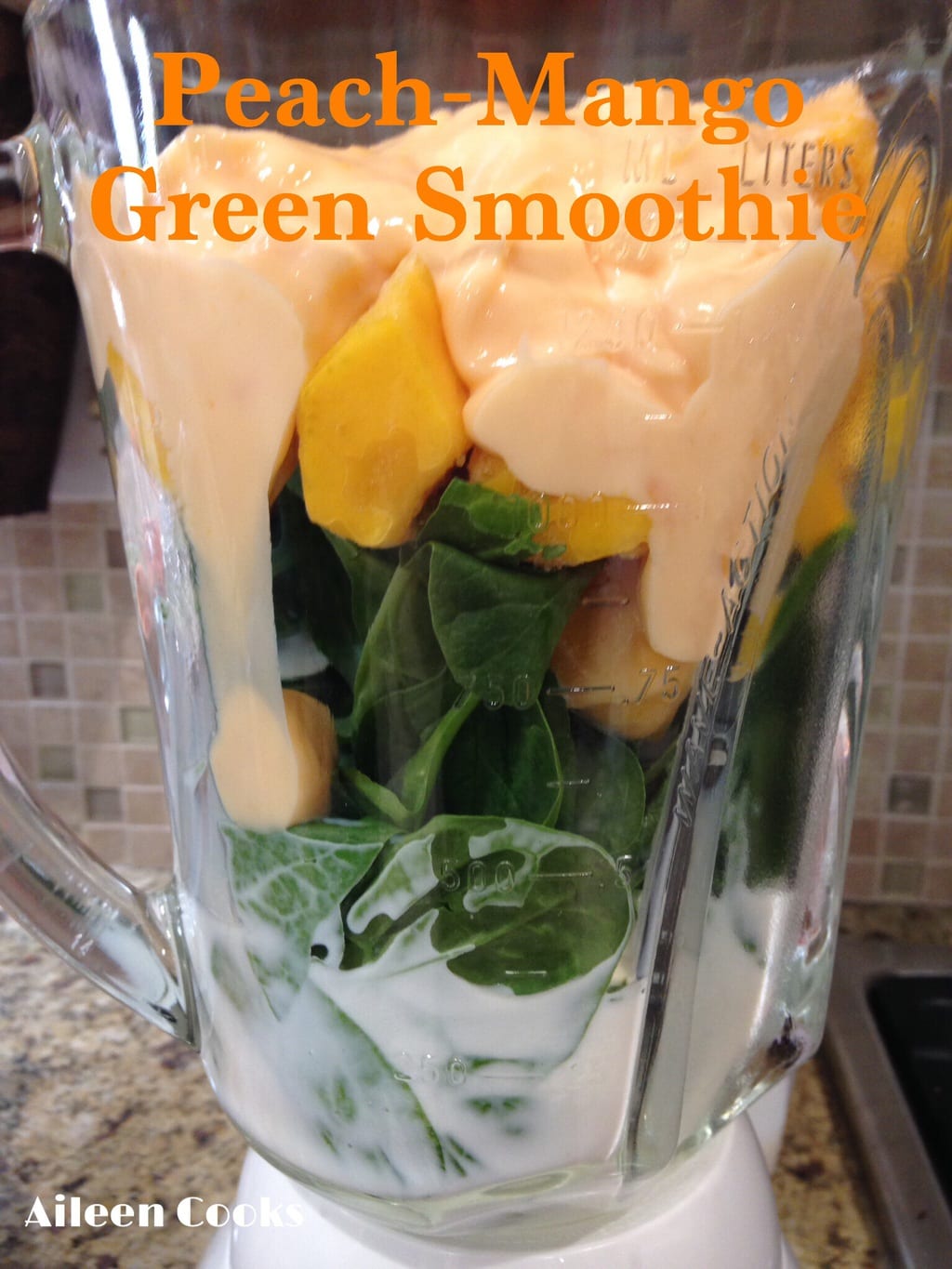 Peach-Mango Green Smoothie | Aileen Cooks