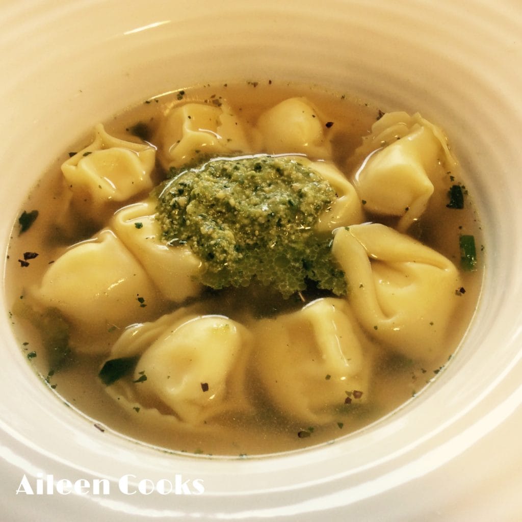 Pesto Tortellini Soup | Aileen Cooks
