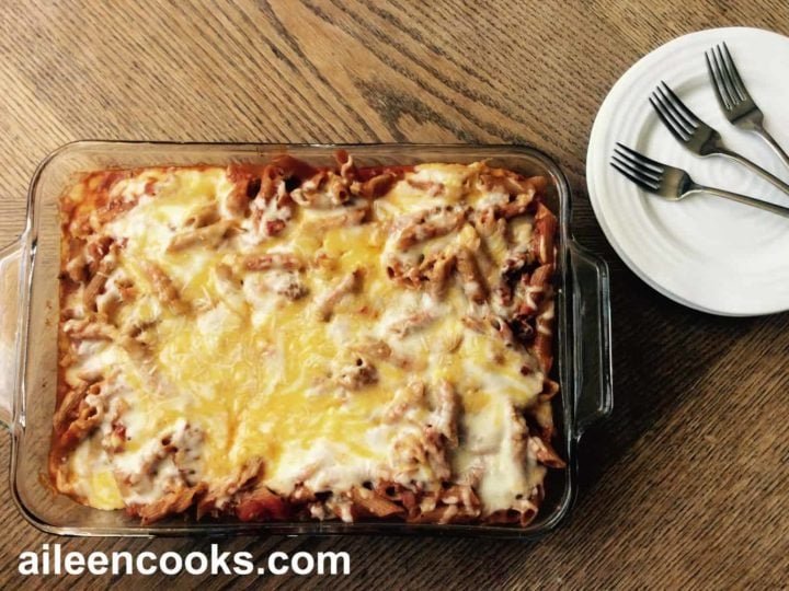 Three Cheese Baked Ziti