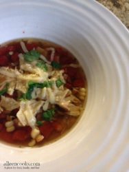 Make this easy chicken tortilla soup in your crockpot or slowcooker. https://aileencooks.com