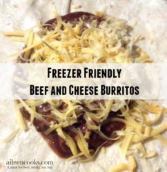 Make 20 burritos in under an hour with this easy recipe for Freezer Friendly Beef and Cheese Burritos from https://aileencooks.com