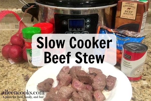 Slow Cooker Beef Stew recipe from https://aileencooks.com