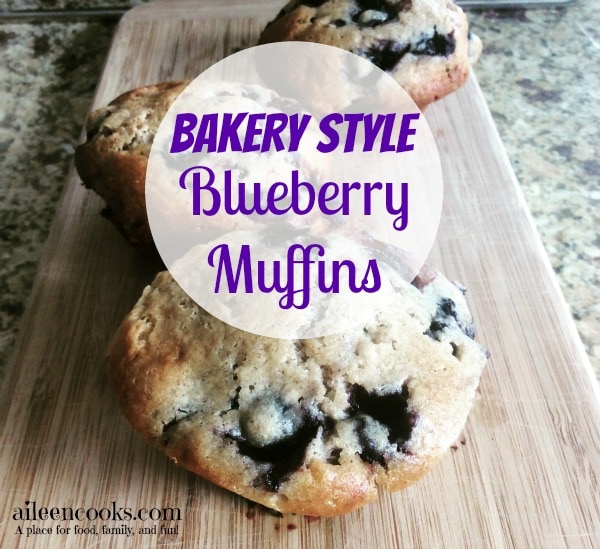 Bakery Style Blueberry Muffin Recipe with muffin top