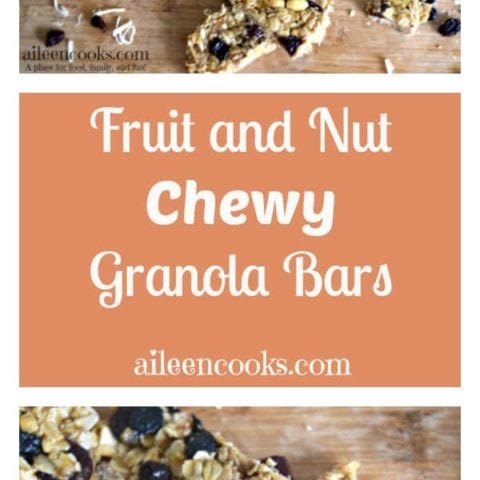 Fruit and Nut Chewy Granola Bars Recipe.. This healthy, no-bake granola bar recipe is made with coconut oil, honey, rolled oats, and dried fruits. These bars are deliciuos and perfect for on the go snacking.