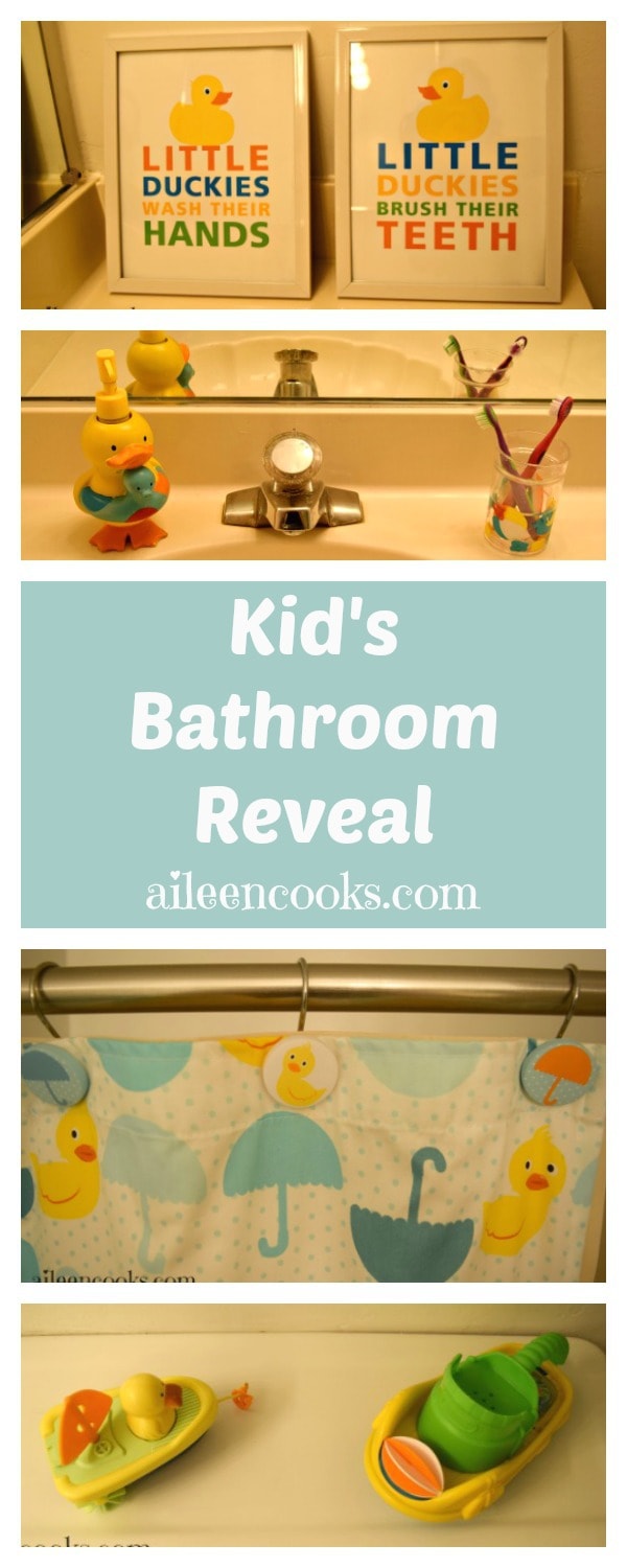 Little Duckies Kids Bathroom Reveal aileencooks.com