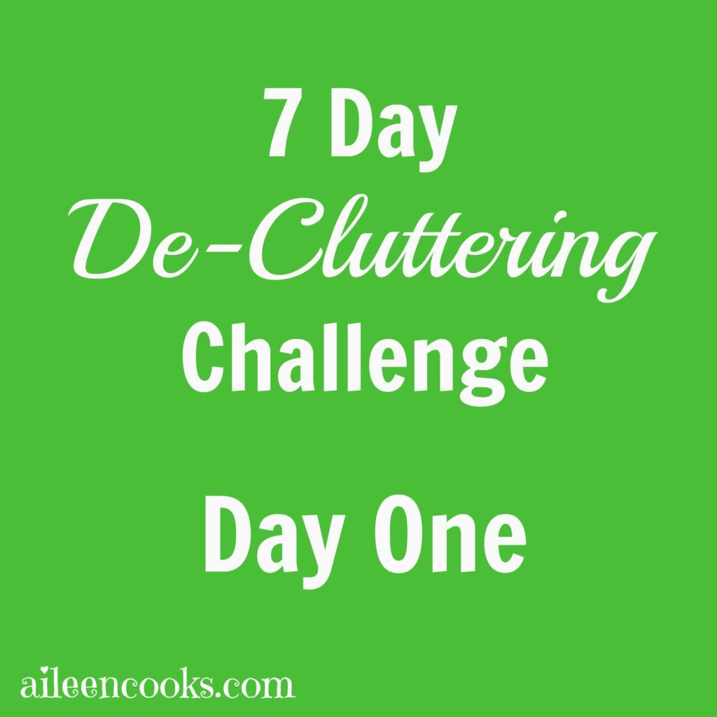 7 Day De-Cluttering Challenge Day One: See How I purged my linen closet! http://aielencooks.com