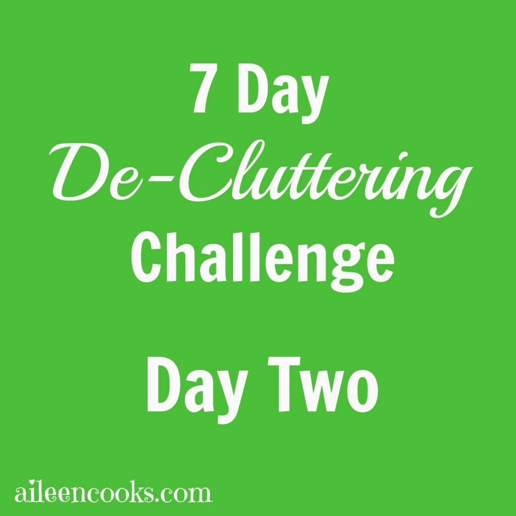 7 Day De-Cluttering Challenge Day Two
