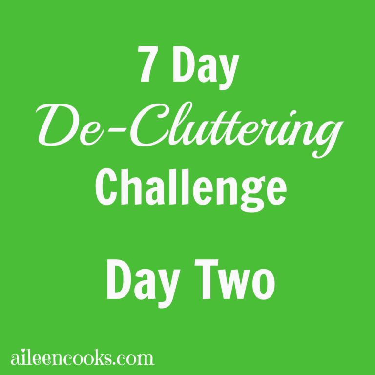 7 Day De-Cluttering Challenge: Day Two