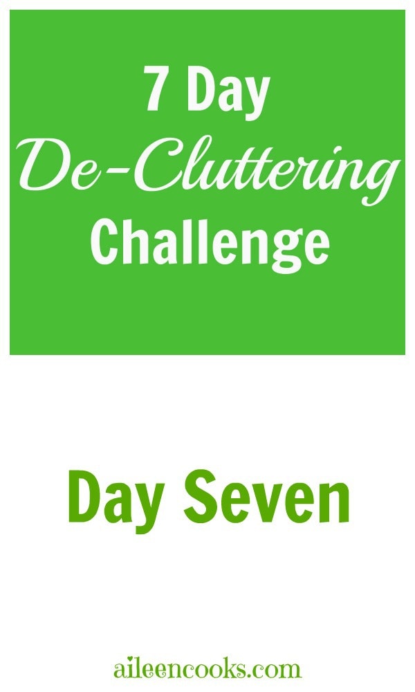 7 Day De-Cluttering Challenge Day Seven. Today I cleaned and organized our arts & crafts bins.