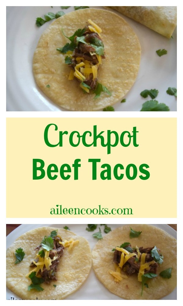 Crockpot Beef Tacos Recipe. This slow cooker recipe is easy to make using a chuck roast