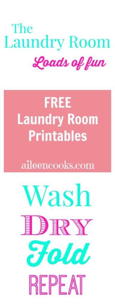 Free Laundry Room Printables from aileencooks.com