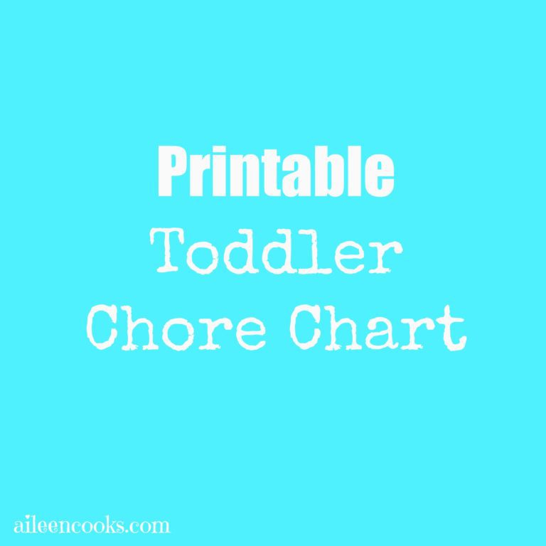Printable Toddler Chore Chart