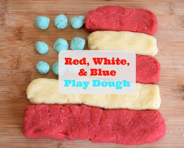 Red, White, and Blue Play Dough