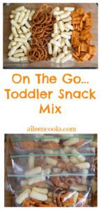 Easy and healthy toddler snack mix perfect for when you're running around and short on time