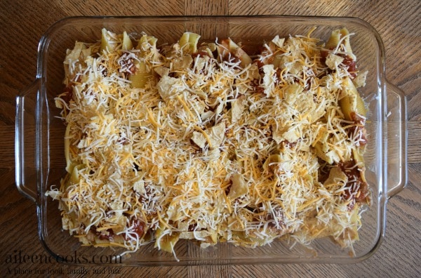 Taco Stuffed Shells. This freezer friendly comfort food is shells stuffed with ground turkey, cream cheese, and refried beans. It's topped with salsa, tortilla chips, and cheese. This meal is super kid-friendly and can easily be frozen for a busy a night. 