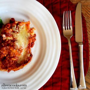 Roasted Garlic Three Cheese Lasagna (Freezer Friendly) - Aileen Cooks