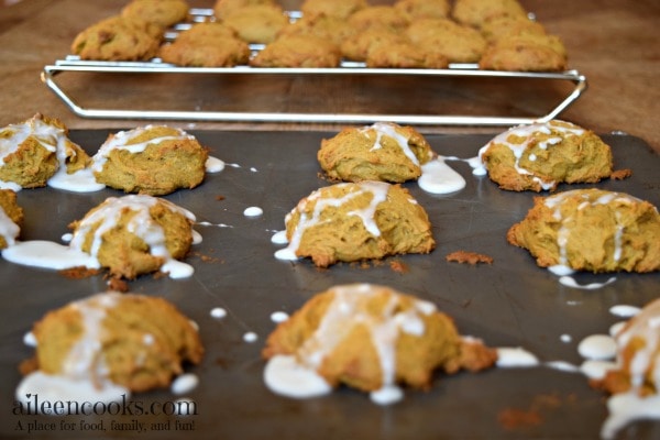 Glazed Pumpkin Spice Cookies from aileencooks.com