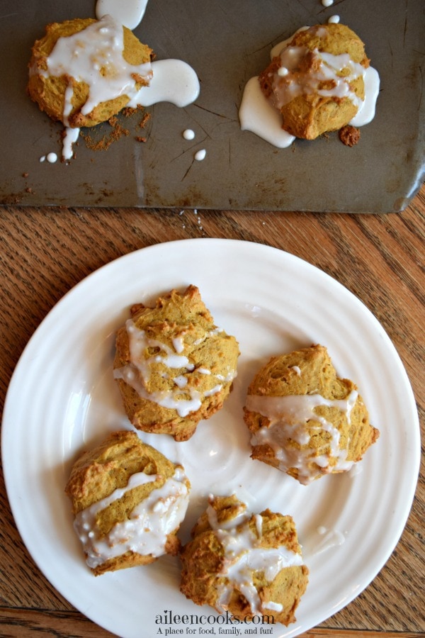 Glazed Pumpkin Spice Cookies from aileencooks.com