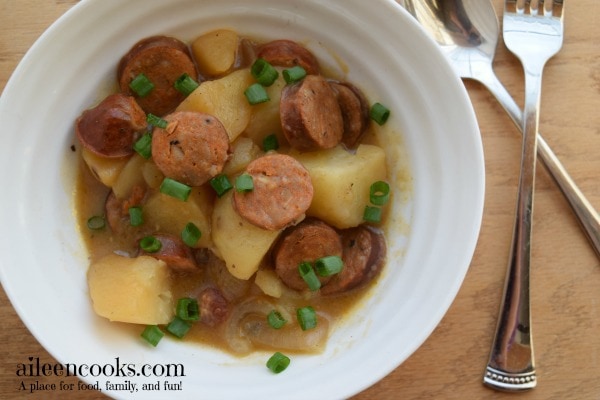 Slow Cooker Brats And Potatoes - Mama Knows It All