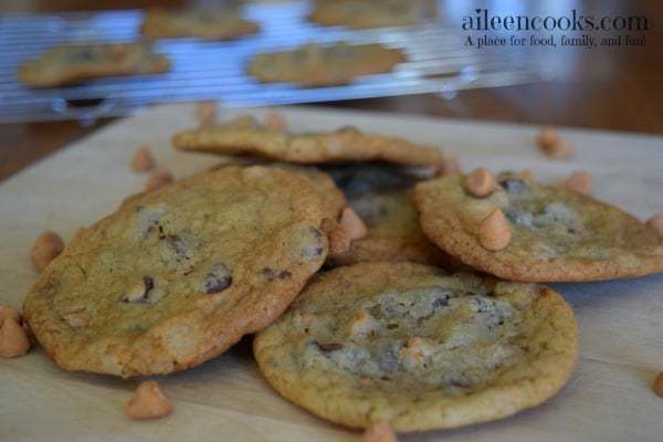 Chocolate butterscotch cookies are chewy with the classic buttery brown sugar butterscotch flavor. Recipe from aileencooks.com. cookie exchange recipe. christmas cookies. valentines day recipes.