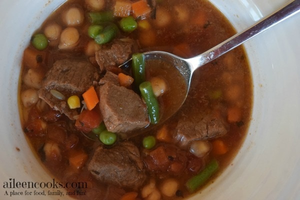 Pressure Cooker Vegetable Beef Soup