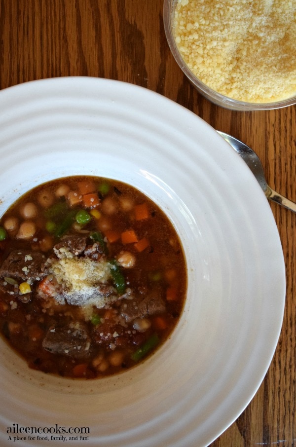 Pressure Cooker Vegetable Beef Soup - Aileen Cooks