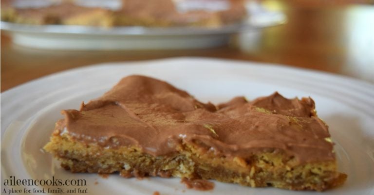Peanut Butter Bars with Chocolate Frosting