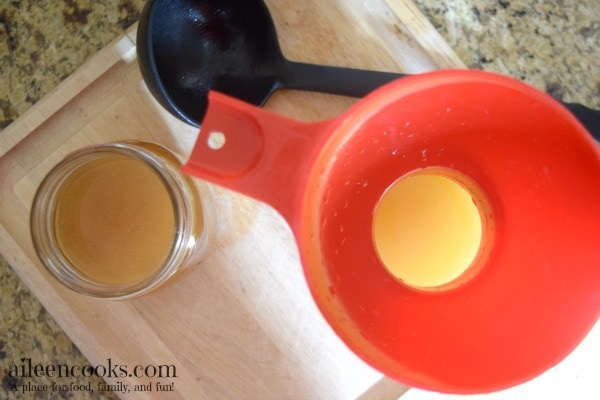 A frugal and healthy recipe for crockpot chicken stock cooked overnight while you sleep. Slow Cooker Chicken Broth recipe from aileencooks.com.