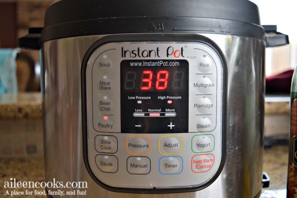 Cook a whole chicken in the instant pot electric pressure cooker in under 1 hour. Instant Pot Whole chicken recipe from aileencooks.com.