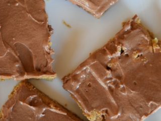 Peanut Butter Bars with Chocolate Frosting