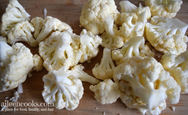 Make this kid friendly vegetable dish tonight! Recipe for Spiced Roasted Cauliflower from aileencooks.com.