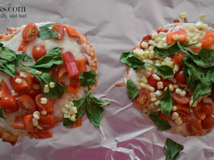 Colorful Pita Pizzas