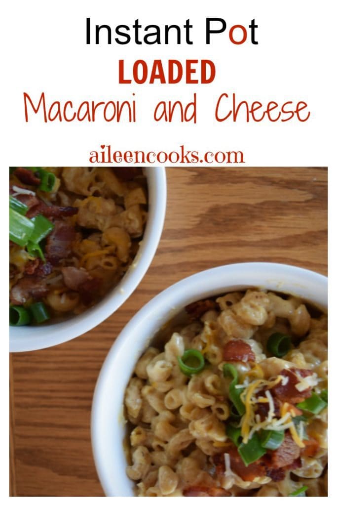 This is the instant pot macaroni and cheese recipe you have been looking for! It's made with two different kinds of cheese and loaded with bacon!