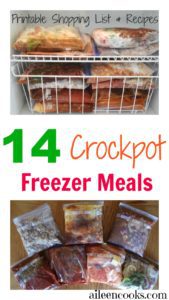 Crockpot Freezer Meals - Recipes & Shopping List - Aileen Cooks