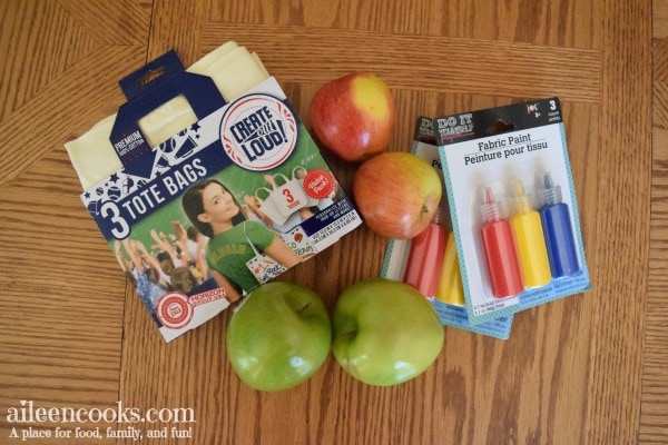 Whether you're making these diy apple printed canvas bags as a teacher gift, earth day project, or fall project - your kids will have a lot of fun being creative and they will have a beautiful and useful reusable bag at the end of the project. These DIY canvas bags are perfect for trips to the library or grocery store!