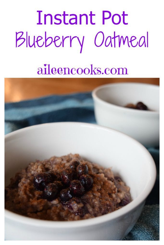 Make breakfast easy with this instant pot blueberry oatmeal!