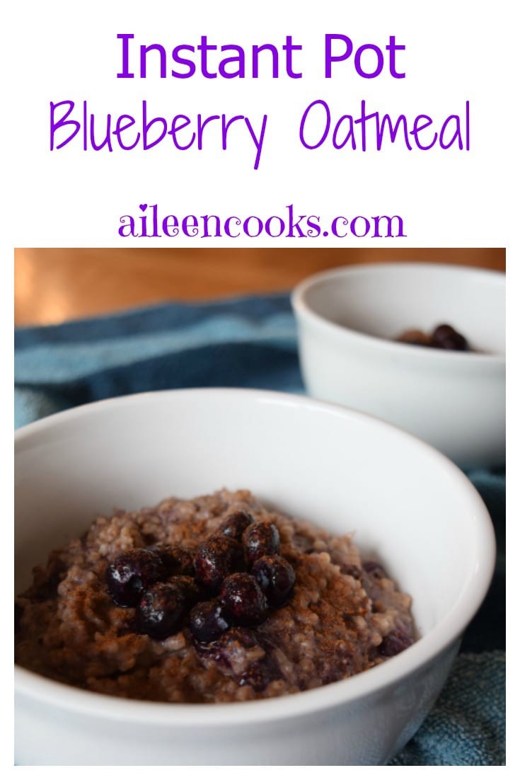 Instant Pot Blueberry Oatmeal Aileen Cooks