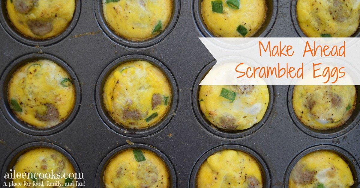 Whether you call them make ahead scrambled eggs, baked eggs, egg cups, or egg muffins, these simple eggs baked in a muffin tin are perfect for weekly meal prep and can save a lot of time on busy mornings. Breakfast is so important, but it can often be overlooked when you're busy trying to take care of the rest of the people in your family and make sure they are dressed/fed/clean and ready for the day.