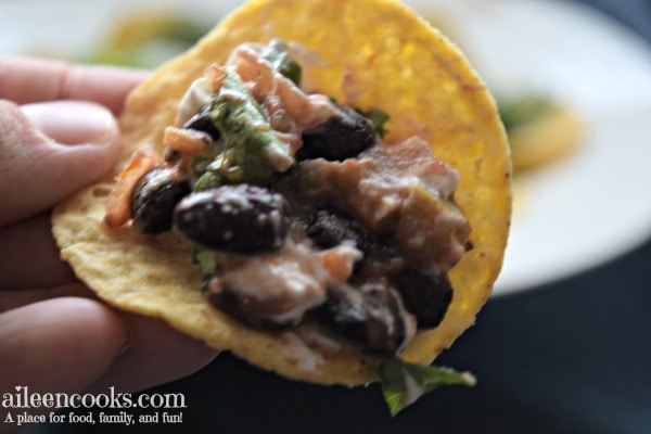 This black bean and chicken taco salad is an easy and healthy weeknight meal!