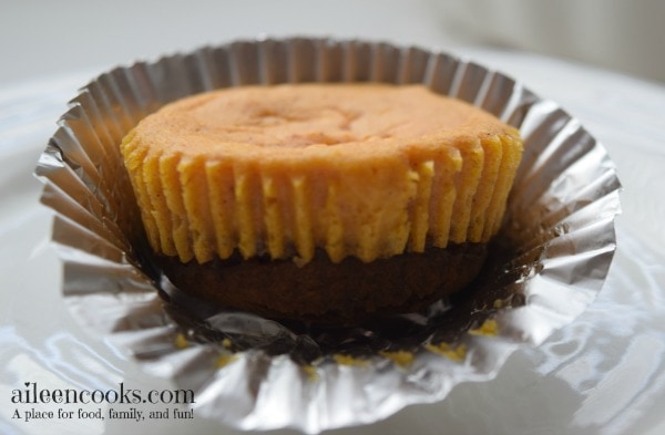 Mini Pumpkin Cheescakes - they are cheescakes in cupcake form! The perfect fall dessert. 