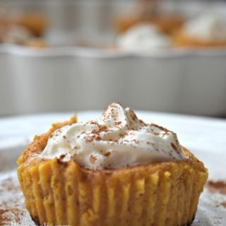 Mini Pumpkin Cheescakes - they are cheescakes in cupcake form! The perfect fall dessert.