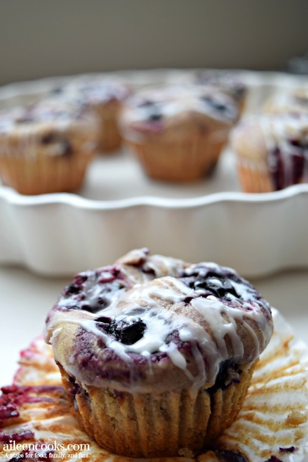 Whole Wheat Mixed Berry Muffins are a perfect addition to your lunch box and are freezer friendly!