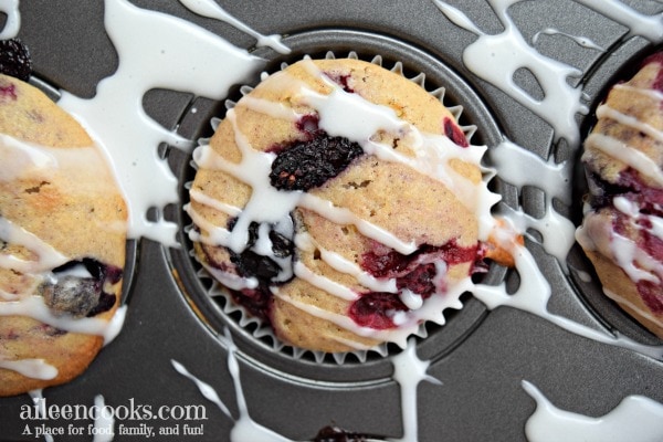 Whole Wheat Mixed Berry Muffins are a perfect addition to your lunch box and are freezer friendly!