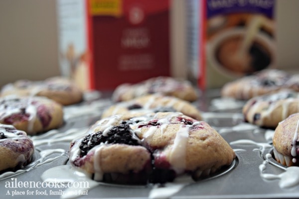 Whole Wheat Mixed Berry Muffins are a perfect addition to your lunch box and are freezer friendly!