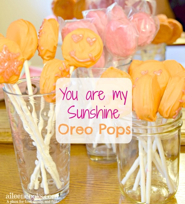 You Are My Sunshine Oreo Pops
