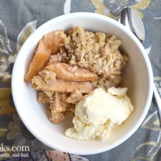 Tender and flavorful cinnamon apple crisp. The perfect apple dessert for fall!