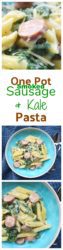 one pot sausage and kale pasta. I made this 20 minute meal tonight and it was a big hit - all three of my kids loved it and that never happens! #EverydayEckrich #OnePotMeal #Pasta #comfortfood #AD @Eckrich
