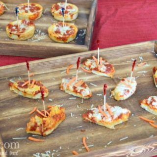 Gameday Pizza Bites - Fun football shaped appetizers for the big game!